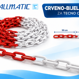 ALLMATIC crveno-bijeli lanac za TECNO CAT – po metru